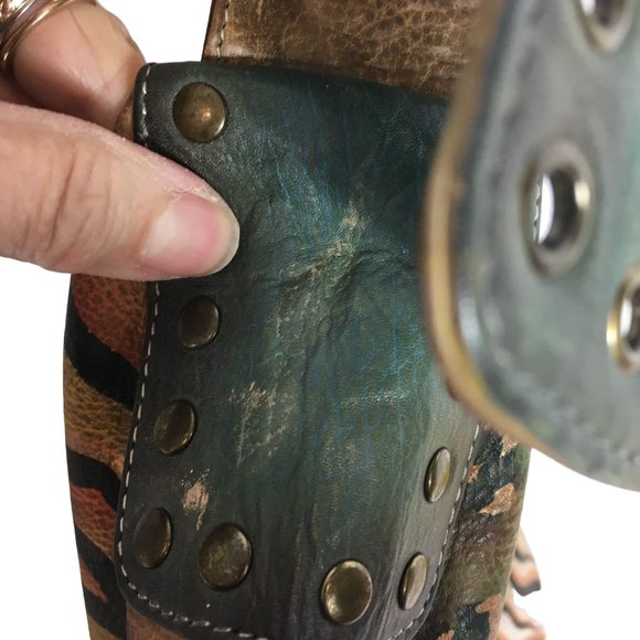 Anuschka  NEVER USED Handpainted Leather XL Shoulder Bag Hobo Butterfly - Picture 12 of 13